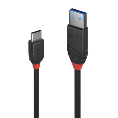 Lindy USB 3.2 Cable 0.5m - USB-A to USB-C 10Gbps Black Lindy USB 3.2 Cable 0.5m - USB-A to USB-C 10Gbps Black